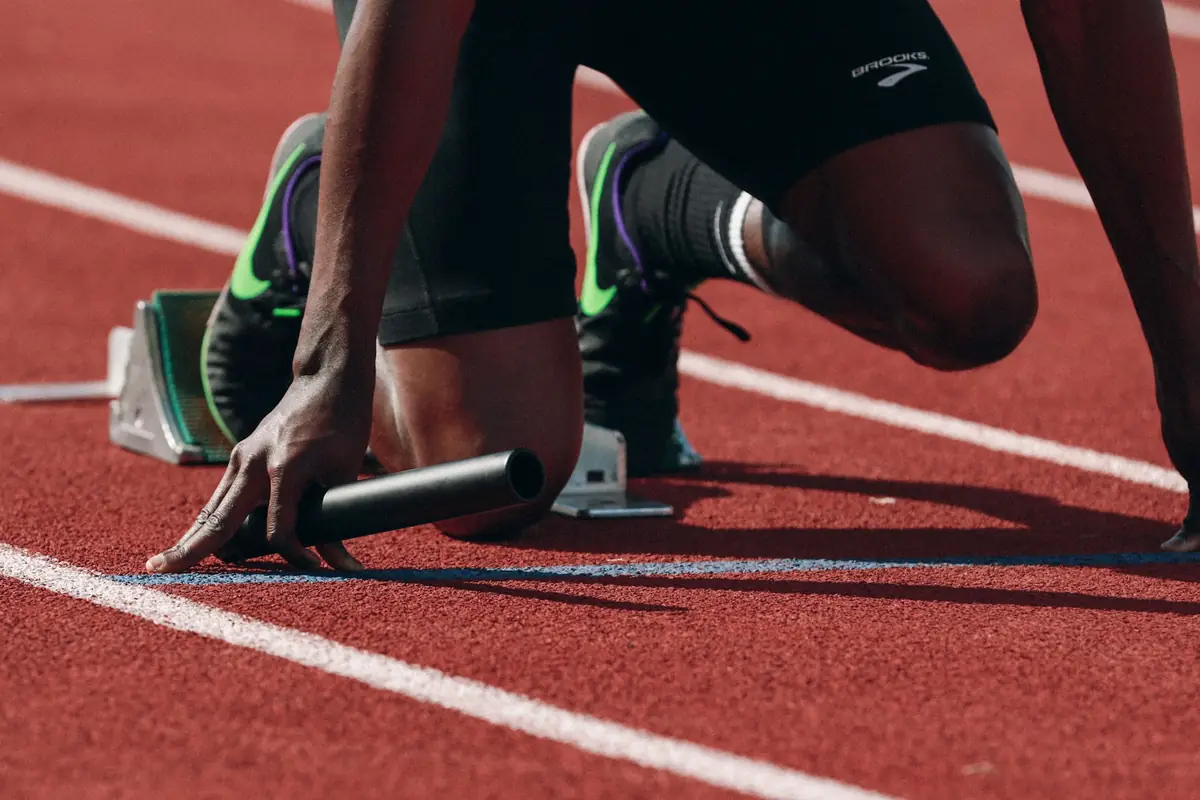 Athletics sprint testing setup for schools and clubs