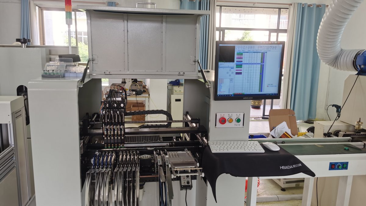 PCB placement line for timing equipment boards